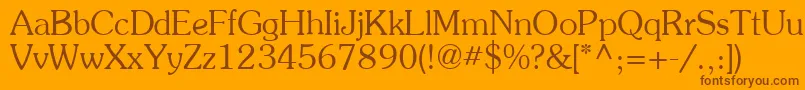 SouvenirNormal Font – Brown Fonts on Orange Background