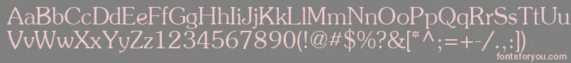 Weitere Informationen zur SouvenirNormal-Schriftart SouvenirNormal-Schriftart – Rosa Schriften auf grauem Hintergrund