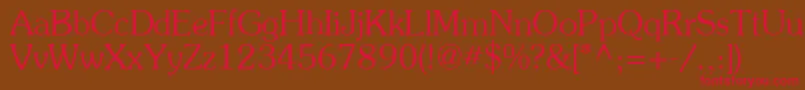 SouvenirNormal Font – Red Fonts on Brown Background