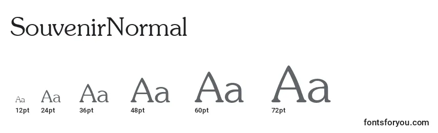 SouvenirNormal Font Sizes