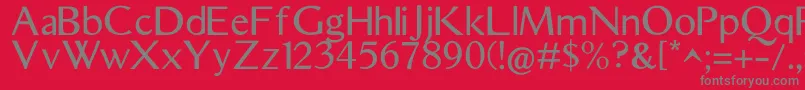 AristocratRegular Font – Gray Fonts on Red Background