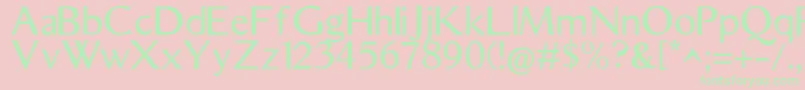 AristocratRegular Font – Green Fonts on Pink Background