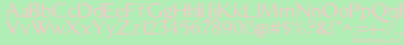 AristocratRegular Font – Pink Fonts on Green Background