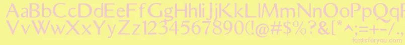 AristocratRegular Font – Pink Fonts on Yellow Background