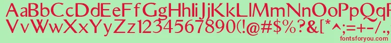 AristocratRegular Font – Red Fonts on Green Background