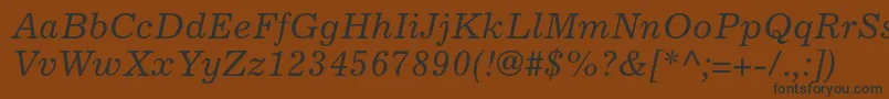 ExcelsiorltstdItalic Font – Black Fonts on Brown Background