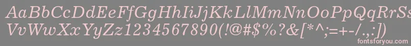 ExcelsiorltstdItalic Font – Pink Fonts on Gray Background