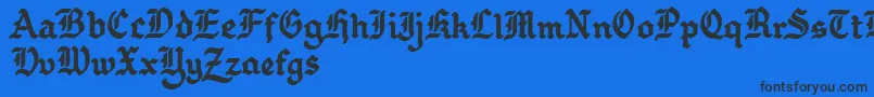 Fonte GothballcrapBold – fontes pretas em um fundo azul