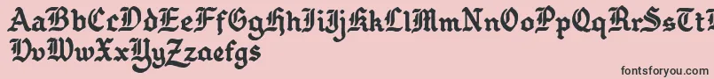 Czcionka GothballcrapBold – czarne czcionki na różowym tle