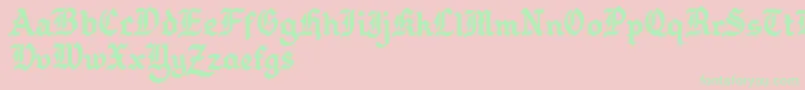 GothballcrapBold Font – Green Fonts on Pink Background