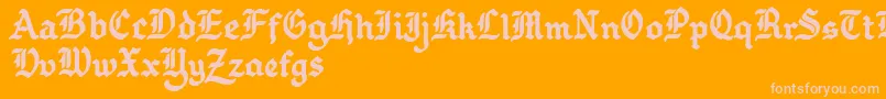 Fonte GothballcrapBold – fontes rosa em um fundo laranja