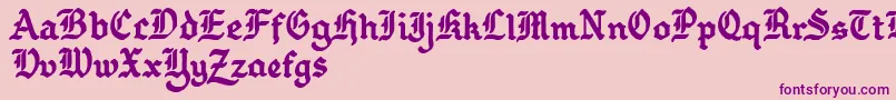 GothballcrapBold-fontti – violetit fontit vaaleanpunaisella taustalla