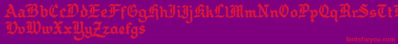 フォントGothballcrapBold – 紫の背景に赤い文字