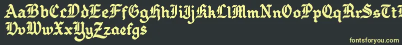 GothballcrapBold Font – Yellow Fonts on Black Background