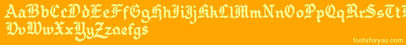 GothballcrapBold Font – Yellow Fonts on Orange Background