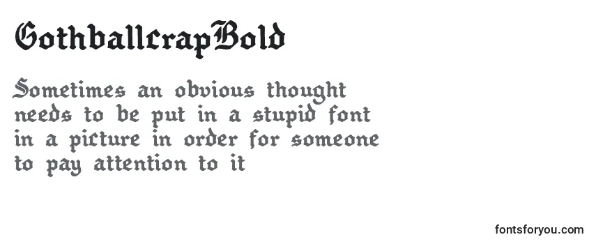 GothballcrapBold Font