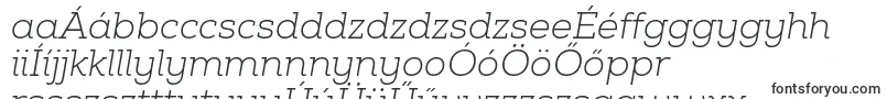 フォントNexaSlabLightItalic – ハンガリーのフォント
