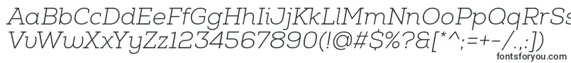 NexaSlabLightItalic-fontti – Tavalliset fontit