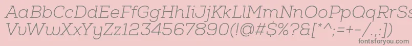 NexaSlabLightItalic Font – Gray Fonts on Pink Background