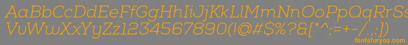 NexaSlabLightItalic Font – Orange Fonts on Gray Background