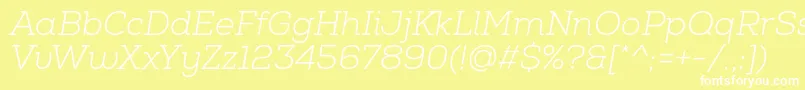 NexaSlabLightItalic Font – White Fonts on Yellow Background