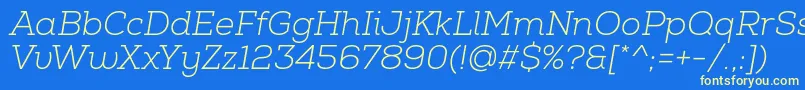 More about NexaSlabLightItalic Font NexaSlabLightItalic Font – Yellow Fonts on Blue Background
