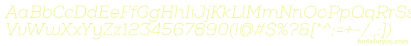 Шрифт NexaSlabLightItalic – жёлтые шрифты