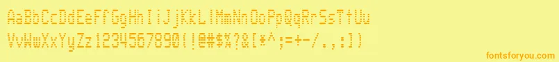 Wartext Font – Orange Fonts on Yellow Background