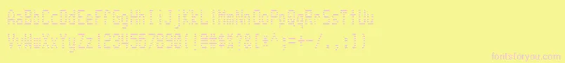 Wartext Font – Pink Fonts on Yellow Background