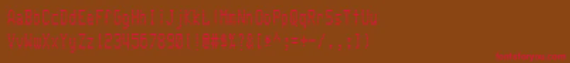 Wartext Font – Red Fonts on Brown Background