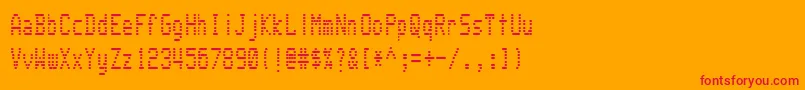 Wartext Font – Red Fonts on Orange Background