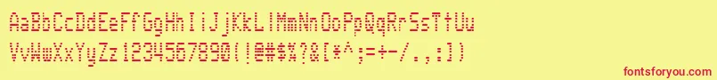 Шрифт Wartext – красные шрифты на жёлтом фоне