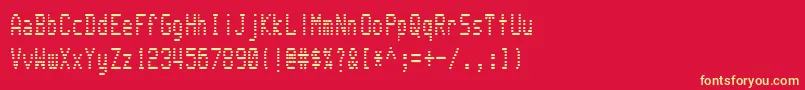 fuente Wartext – Fuentes Amarillas Sobre Fondo Rojo