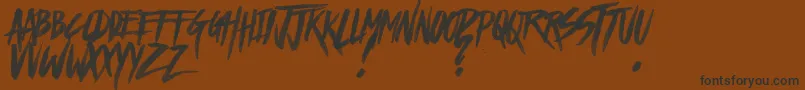 HazeLightDemo Font – Black Fonts on Brown Background