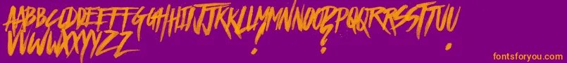 Police HazeLightDemo – polices orange sur fond violet