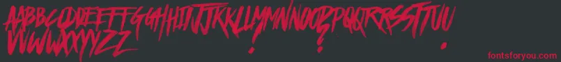 HazeLightDemo Font – Red Fonts on Black Background