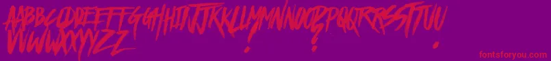 HazeLightDemo Font – Red Fonts on Purple Background