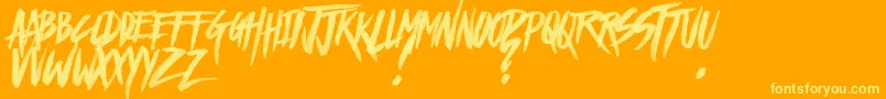 fuente HazeLightDemo – Fuentes Amarillas Sobre Fondo Naranja