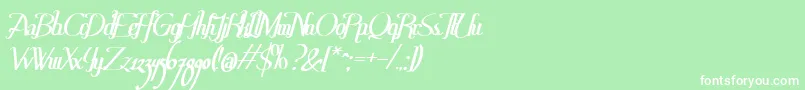 フォントHitalicaBold – 緑の背景に白い文字