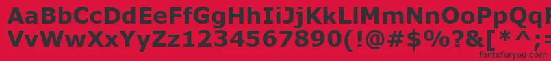 Verdankb Font – Black Fonts on Red Background