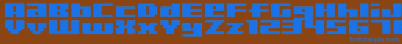 Police BmRizerA6 – polices bleues sur fond brun