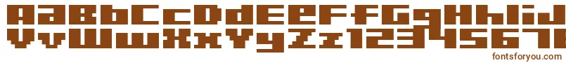 BmRizerA6-fontti – ruskeat fontit valkoisella taustalla