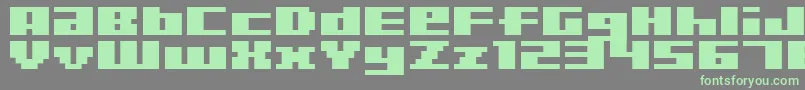 BmRizerA6-fontti – vihreät fontit harmaalla taustalla