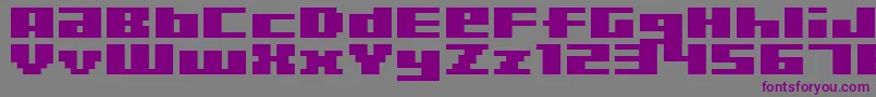 BmRizerA6-fontti – violetit fontit harmaalla taustalla