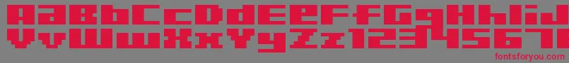 BmRizerA6 Font – Red Fonts on Gray Background
