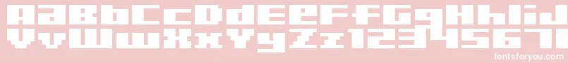 Police BmRizerA6 – polices blanches sur fond rose