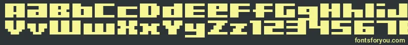 Czcionka BmRizerA6 – żółte czcionki na czarnym tle