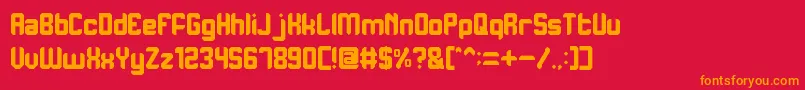 PurposeNormal Font – Orange Fonts on Red Background