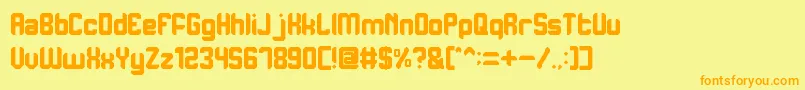 PurposeNormal Font – Orange Fonts on Yellow Background