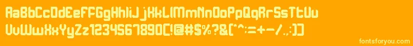 PurposeNormal Font – Yellow Fonts on Orange Background